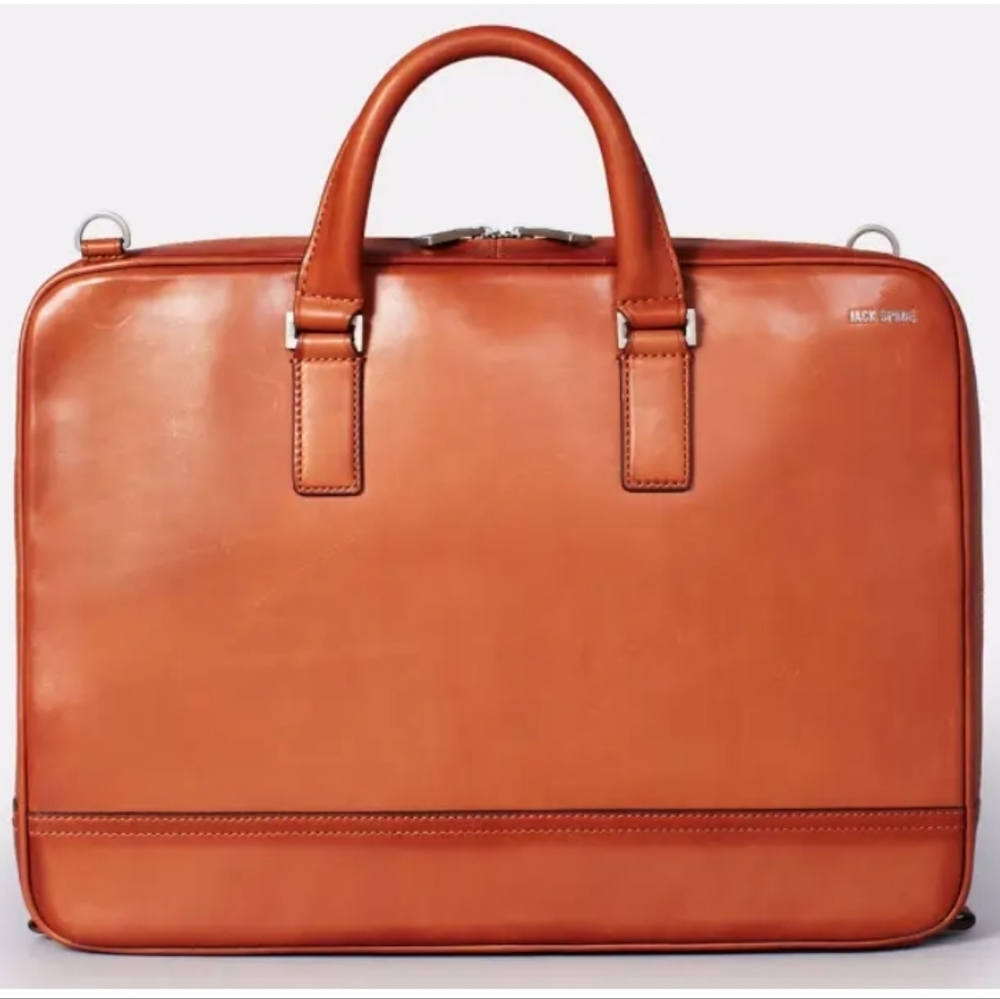 Jack Spade Fulton Leather Darrow Briefcase Laptop Bag
